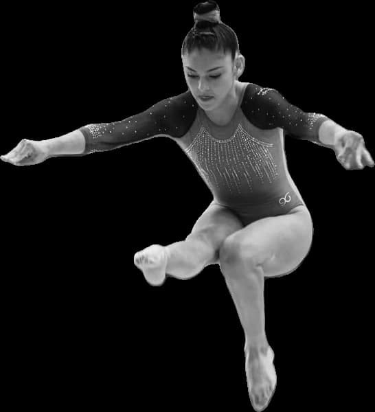Nanda en sus años de gimnasta